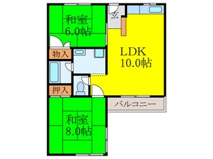 クリスタルⅠの物件間取画像